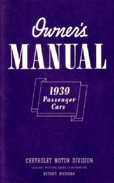 1939 Chevrolet All Models Owner's Manual