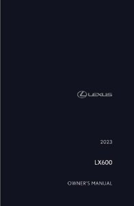 2023 Lexus LX 600 Owner's Manual
