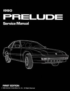 1990 Honda Prelude Factory Shop Service Manual