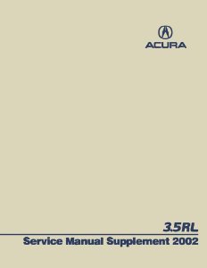 2002 Acura 3.5RL Factory Shop Service Manual