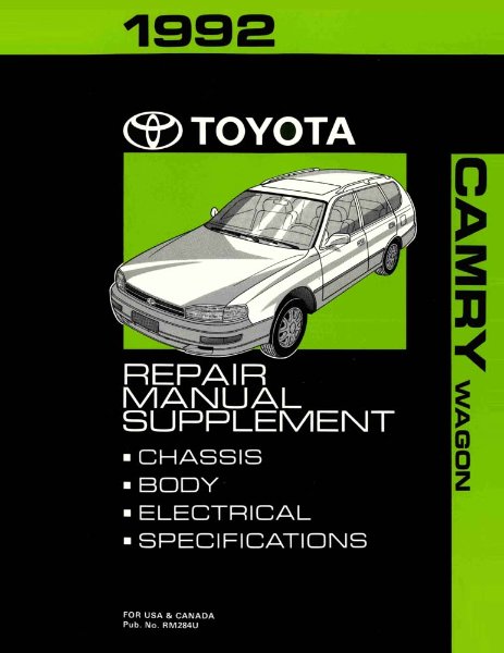 1992 Toyota Camry Wagon Supplement Shop Service Repair Manual