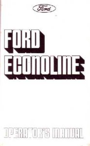 1975 Ford Econoline Owner's Manual