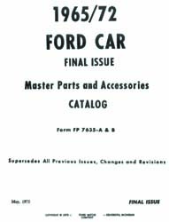 1965–1972 Ford All Models Parts Book