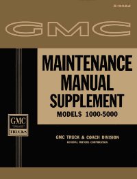 1964 GMC Truck Models 1000-5000 Shop Service Repair Manual Book Supplement
