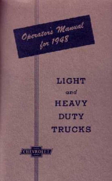 1948 Chevrolet All Models Owner's Manual