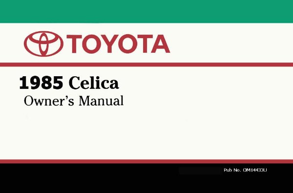 1985 Toyota Celica Owner's Manual