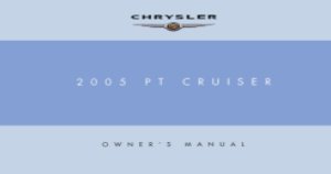 2005 Chrysler PT Cruiser Owner's Manual