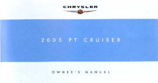 2005 Chrysler PT Cruiser Owner's Manual