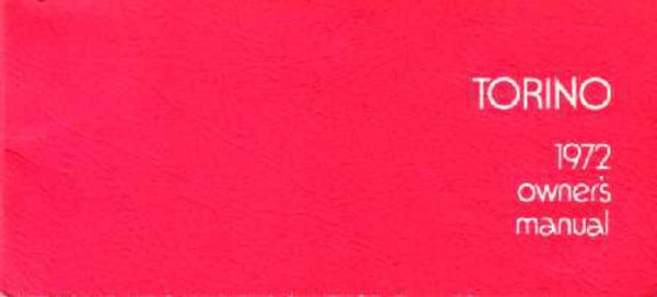 1972 Ford Torino, Ranchero Owner's Manual