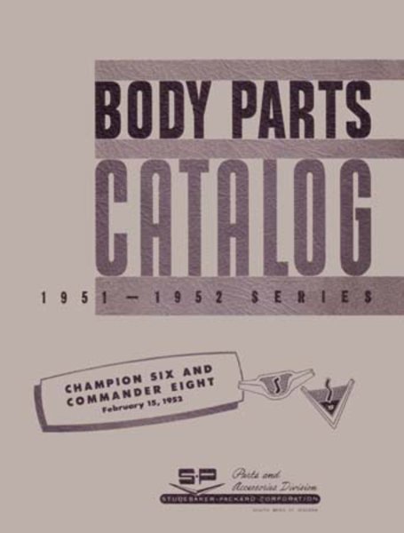 1951–1952 Studebaker Six, Eight Parts Book