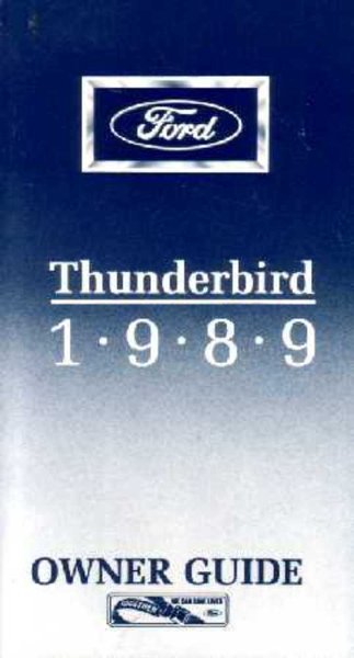1989 Ford Thunderbird Owner's Manual