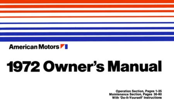 1972 AMC All Models Owner's Manual