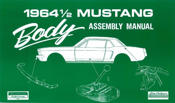 1964 (1/2) Ford Mustang Body Assembly Manual Instructions Illustrations Rebuild