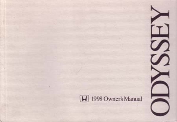 1998 Honda Odyssey Owner's Manual
