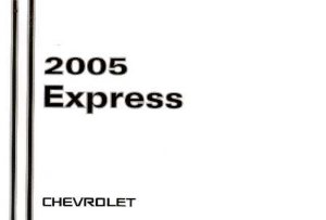 2005 Chevrolet Express Van Owner's Manual