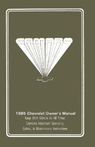 1985 Chevrolet Camaro Owner's Manual