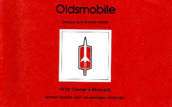 1978 Oldsmobile Omega & Starfire Owner's Manual
