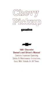 1981 Chevrolet All Models Owner's Manual