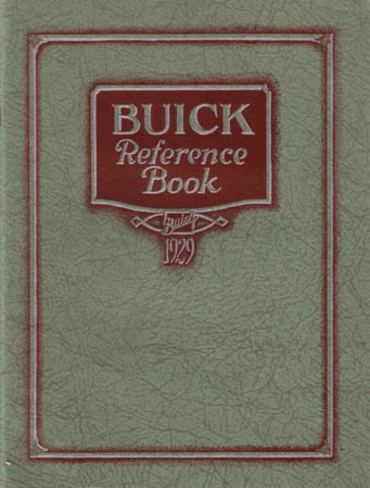 1929 Buick Owners Manual User Guide