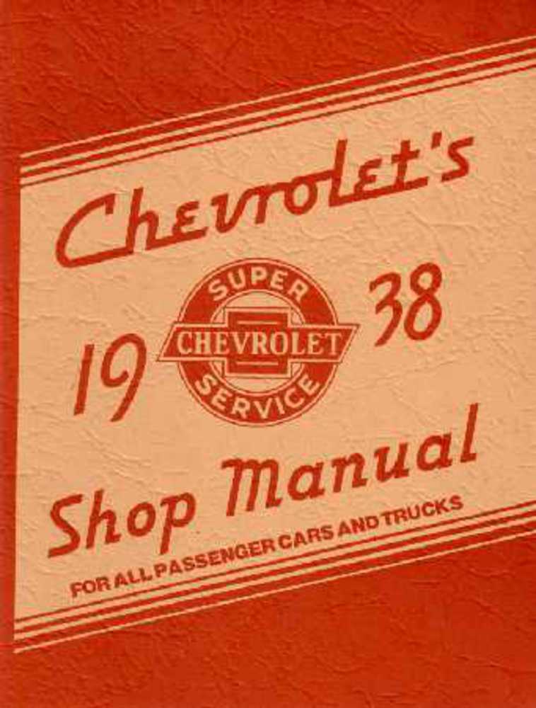 1938 Chevrolet Car Truck Shop Service Repair Manual Book Engine Electrical