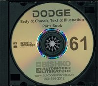 1961 DODGE Car Body & Chassis, Text & Illustration Part Book sample image