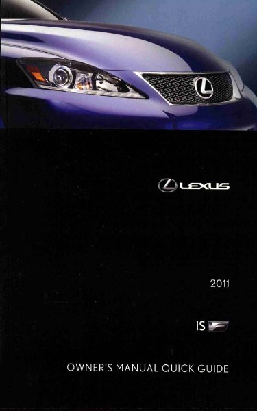 2011 Lexus ISF Owner's Manual
