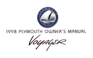 1998 Plymouth Voyager Owner's Manual