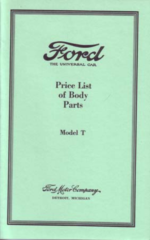 1915 1925 1926 1927 Ford Model T Parts Numbers Book List Guide Interchange