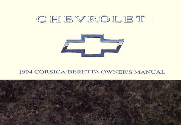 1994 Chevrolet Beretta, Corsica Owner's Manual