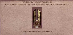 1978 Pontiac Grand Prix, LJ & SJ Owner's Manual