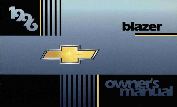 1996 Chevrolet Blazer Owner's Manual