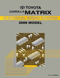 2009 Toyota Corolla Matrix Wiring Diagrams Manual
