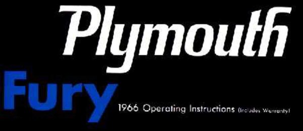 1966 Plymouth Fury Owner's Manual