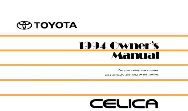 1994 Toyota Celica Owner's Manual
