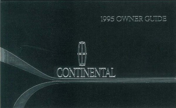 1995 Lincoln Continental Owner's Manual