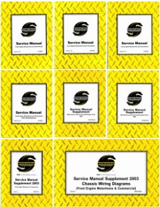 1999-2003 Workhorse Motorhome Commercial Shop Service Repair Manual Book Engine