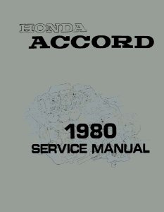 1980 Honda Accord Factory Shop Service Manual