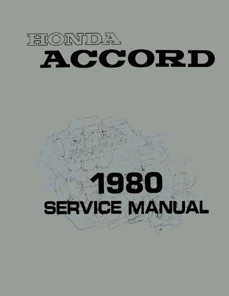 1980 Honda Accord Factory Shop Service Manual
