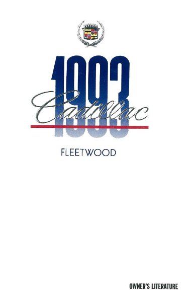 1993 Cadillac Fleetwood Owner's Manual