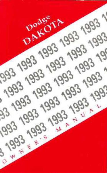 1993 Dodge Dakota Owner's Manual