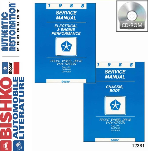 1988 Dodge Truck Caravan, Voyager Factory Shop Service Manual