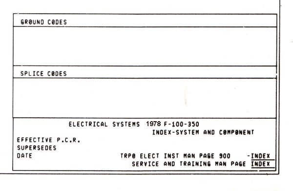 1978 Ford F-100, F-250, F-350 Truck Wiring Diagrams Manual