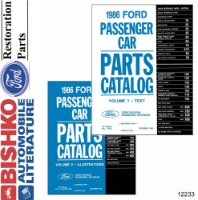 1986 Ford Car Parts Numbers Book PDF List Guide Interchange Drawing sample image