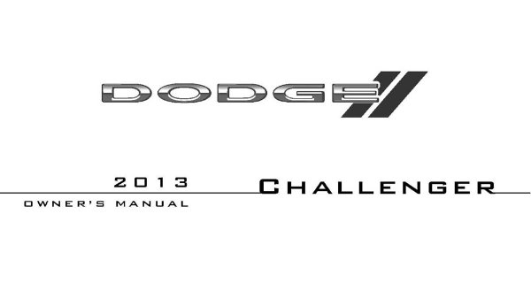 2013 Dodge Challenger Owner's Manual