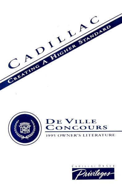 1995 Cadillac Concours Owner's Manual