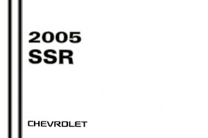 2005 Chevrolet SSR Owner's Manual