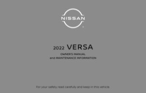 2022 Nissan Versa Owner's Manual