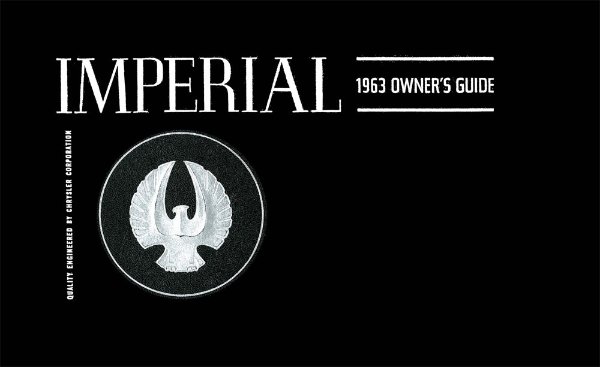 1963 Chrysler Imperial Owner's Manual