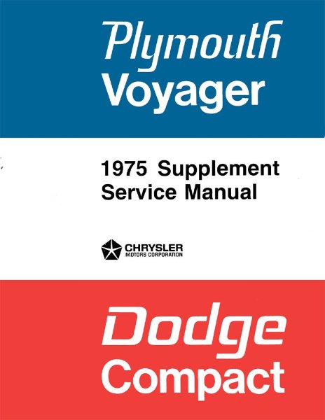 1975 Plymouth Voyager Factory Shop Service Manual