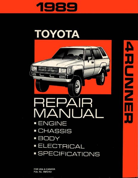 1989 Toyota 4-Runner Factory Shop Service Manual